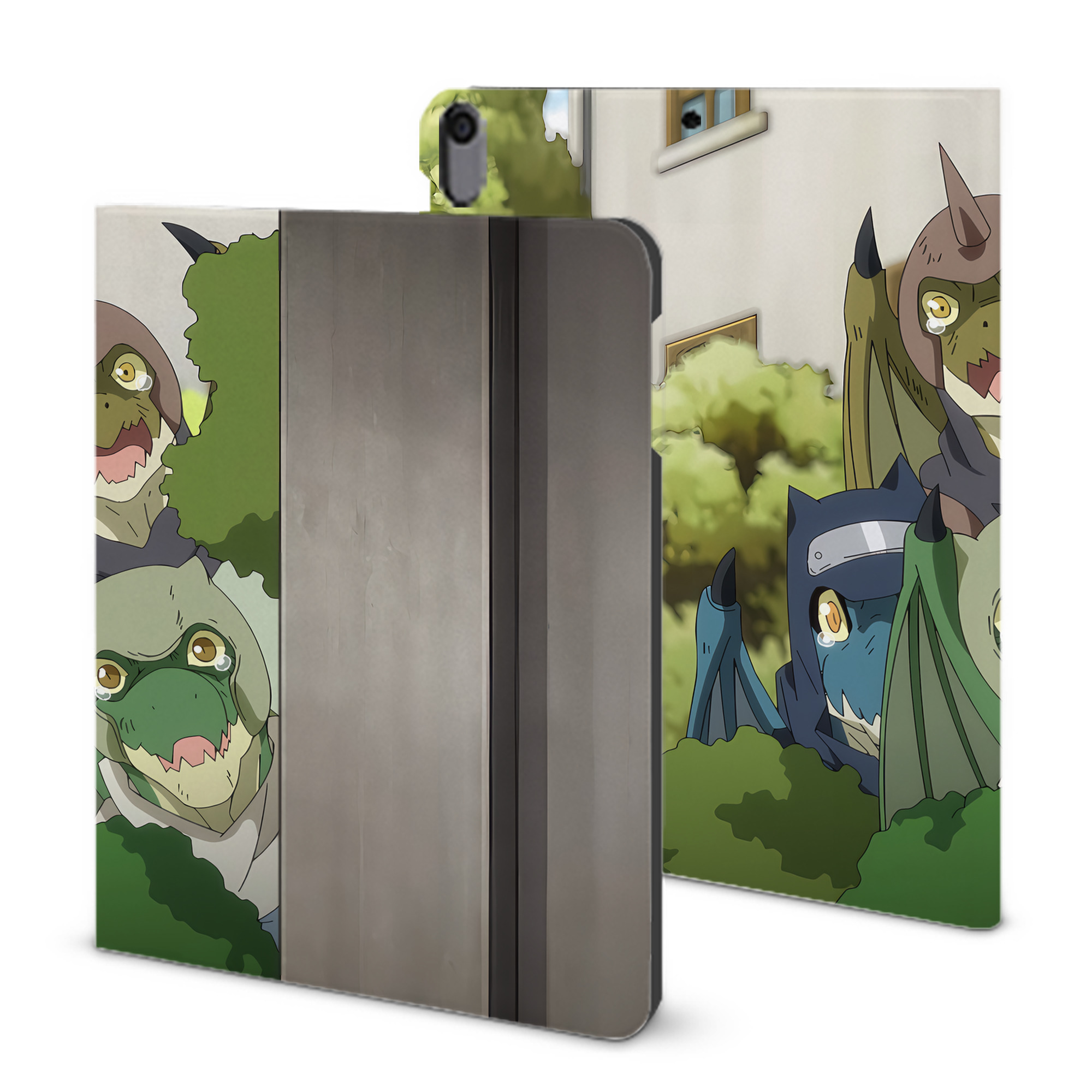 （画像用） 転スラ Regarding Reincarnated to Slime IPad ケース ブック型 PUレザー TPU 耐衝撃 軽量 薄型 ペン収納なし 全面保護 IPad 各モデル対応